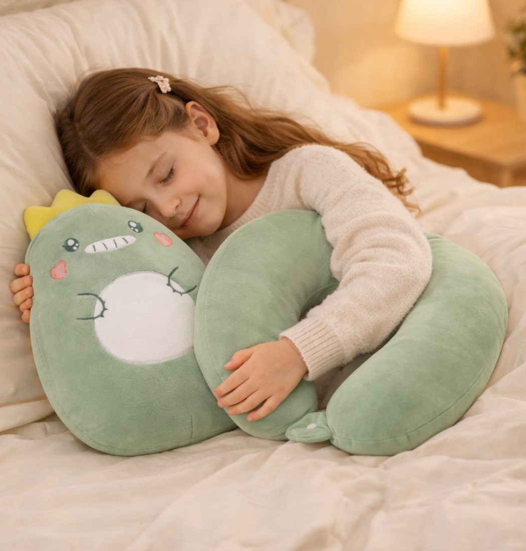Snello | Green Dinosaur Neck Pillow