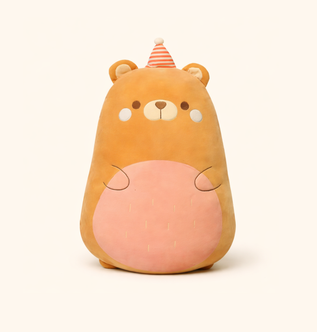 Benny | Brown Bear Plush Pillow