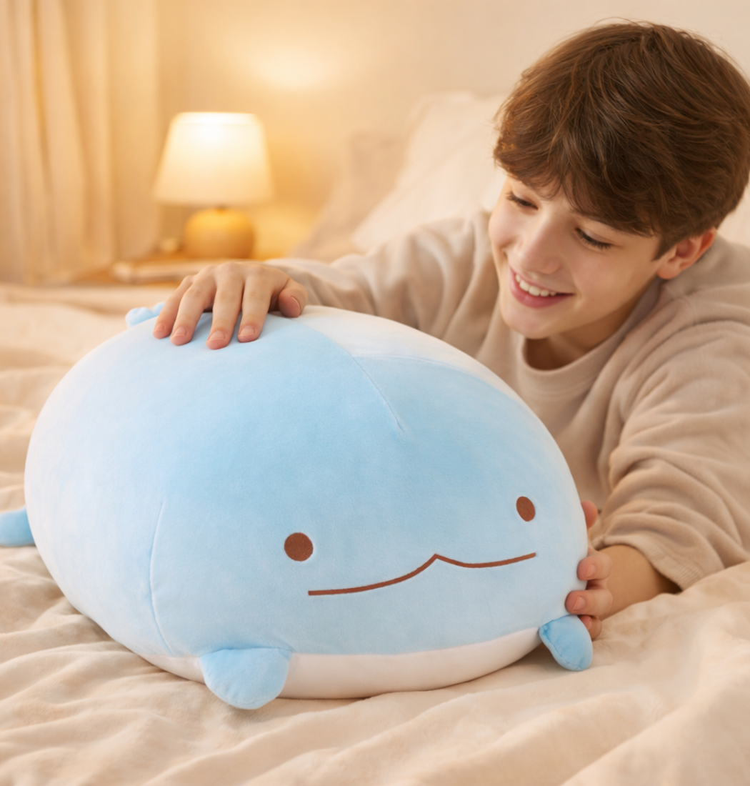 Tidey | Blue Plush Pillow Cushion