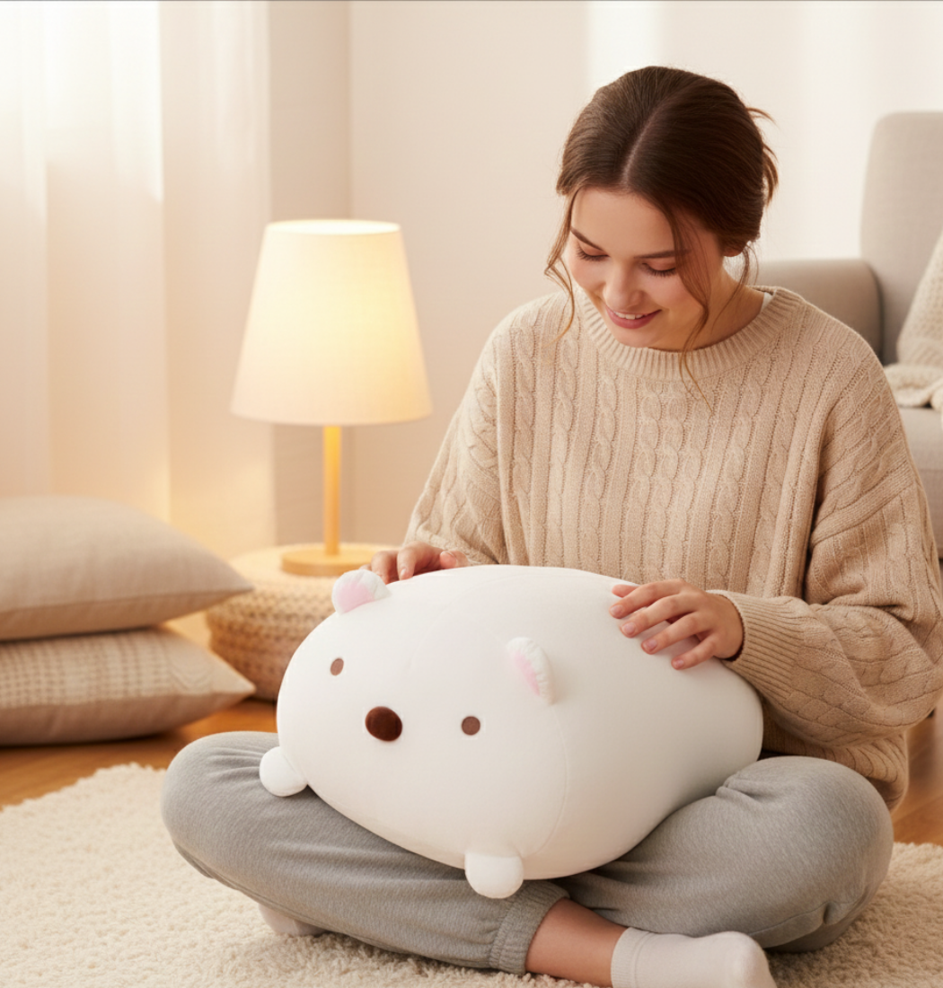 Mallow | Bear Plush Pillow Cushion