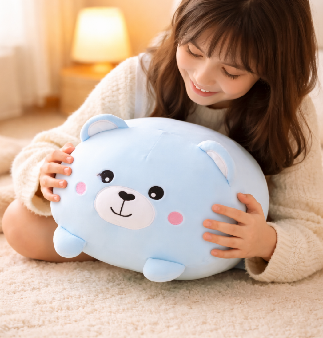 Pico | Blue Bear Plush Cushion