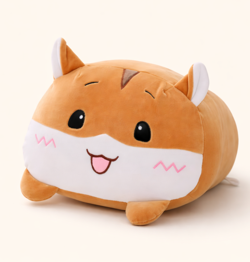 Biscotti | Brown Hamster Pillow Cushion