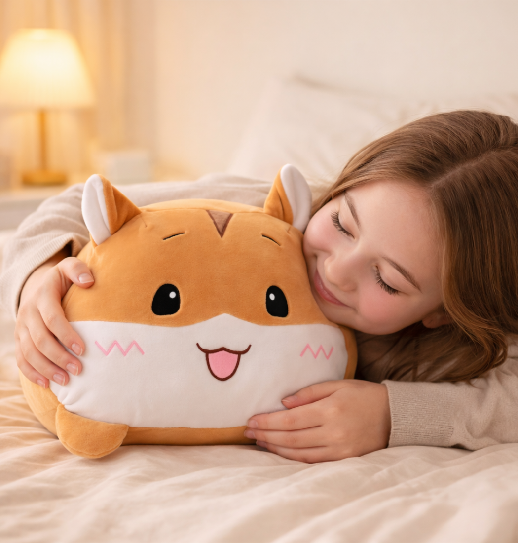Biscotti | Brown Hamster Pillow Cushion