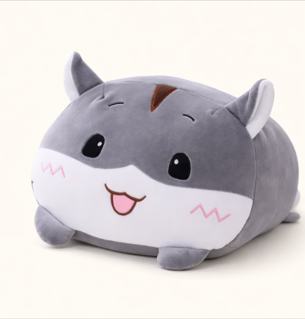 Loki | Grey Hamster Pillow Cushion