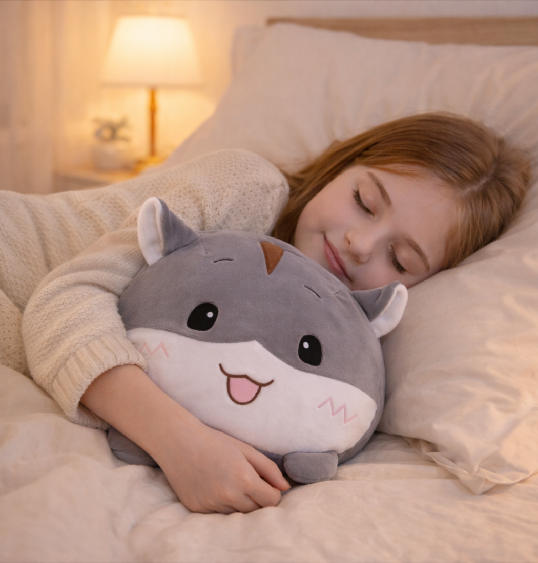 Loki | Grey Hamster Pillow Cushion