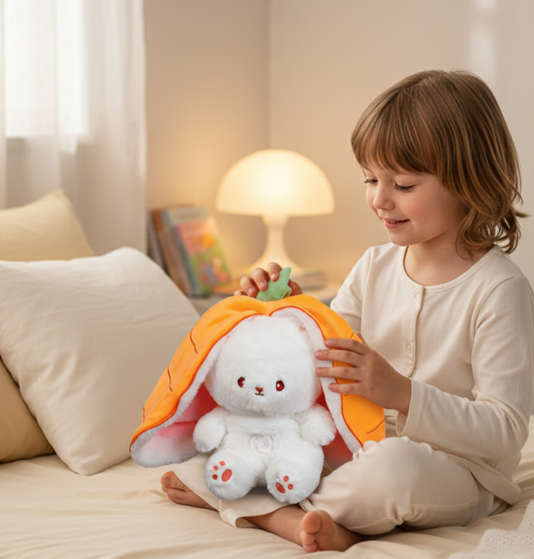Winky | Orange Rabbit Breathing Plush