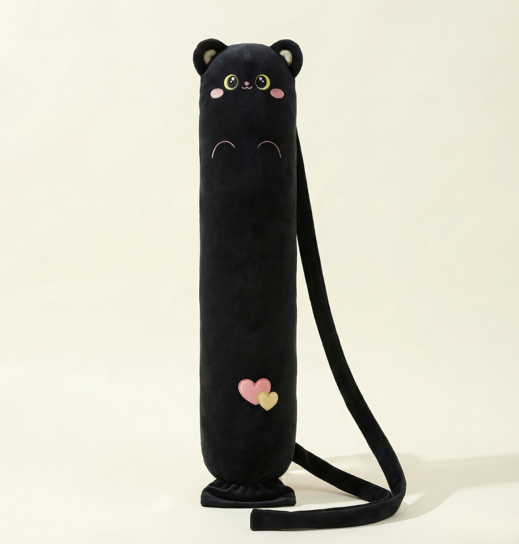 Cuddly Black Animal Plush Hot Water Bag – Soft Comfort for Kids and Adults