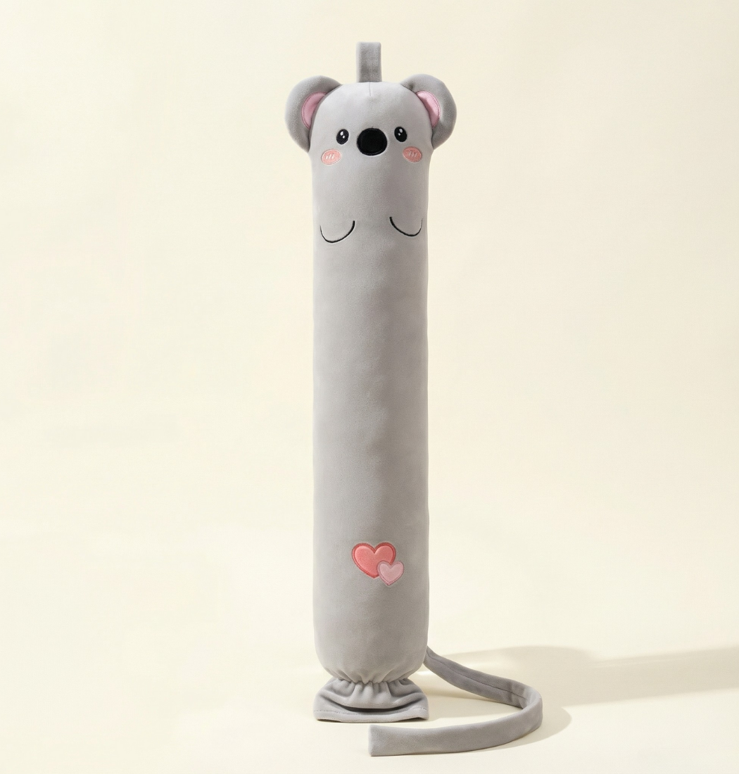 Cuddly Gray Animal Plush Hot Water Bag – Soft Comfort for Kids and Adults
