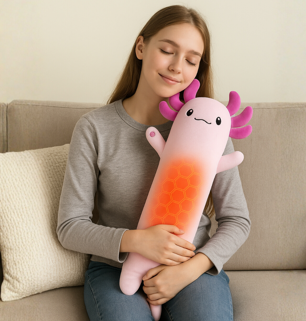 Axoly | Heated Axolotl Plush Pillow