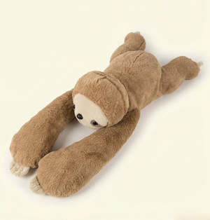 Brown Weighted Sloth Plush Pillow – Soft 65cm Cuddly Stuffed Animal