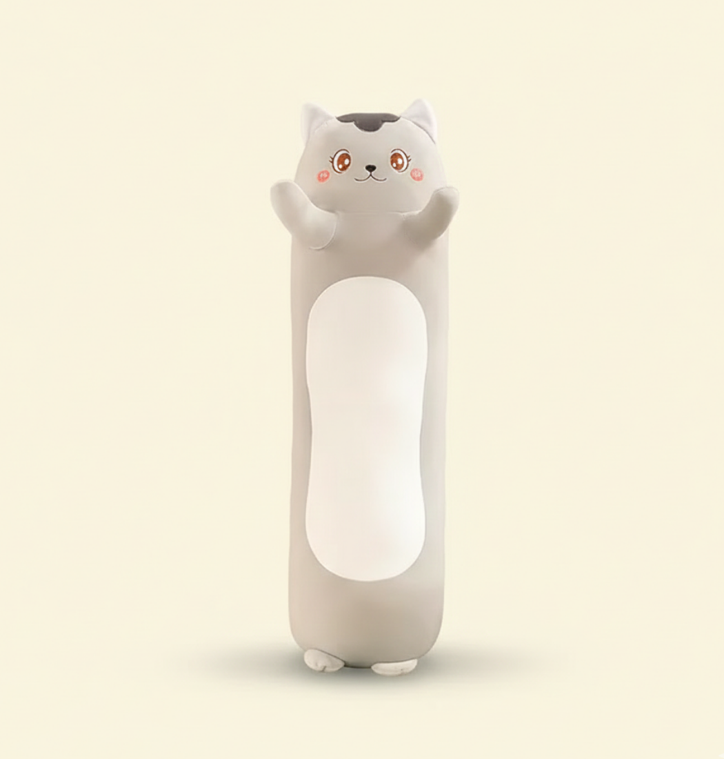 Poffin | Grey Cat Plush Pillow