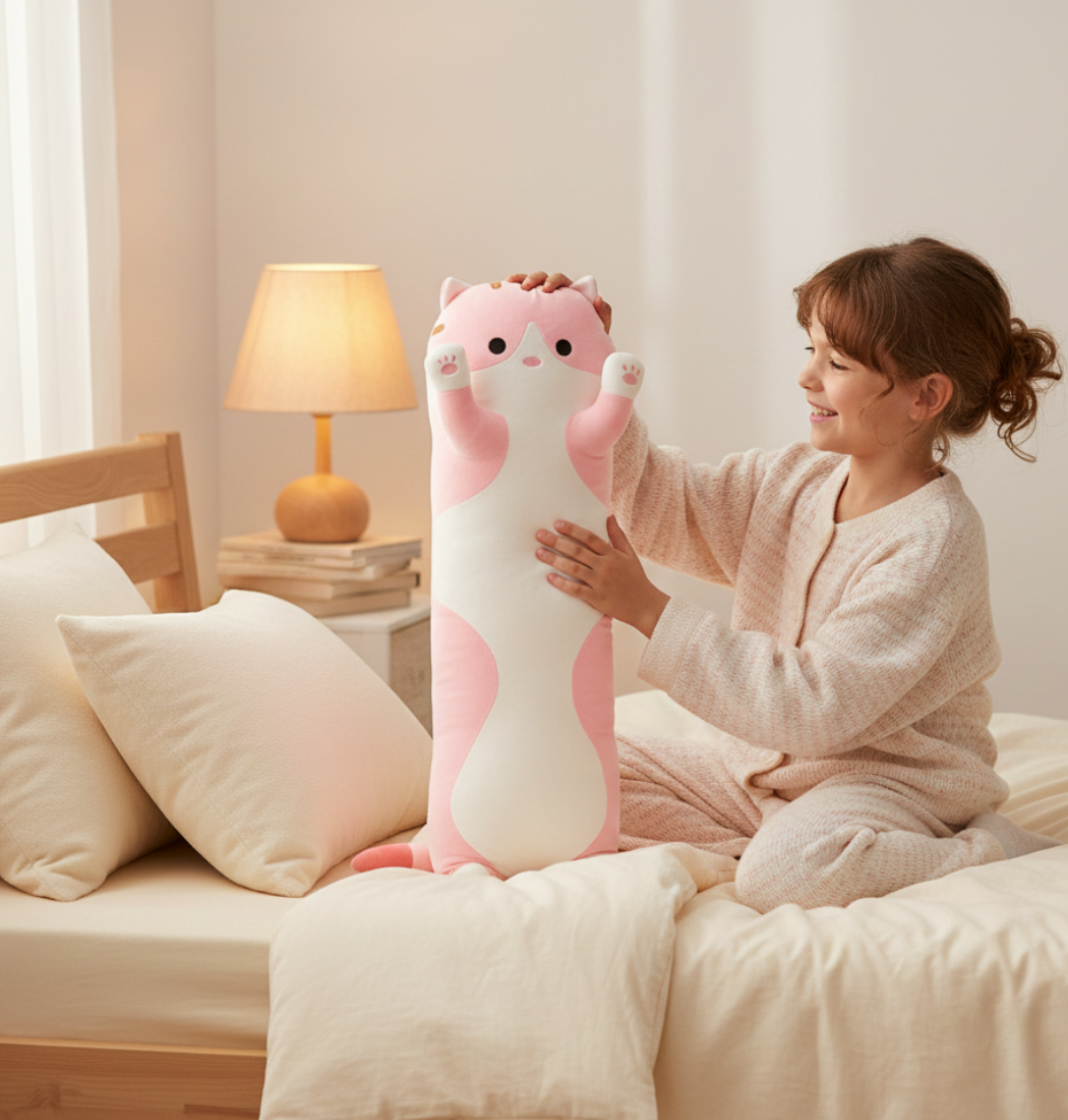 Kitty | Cat Pink Plush Pillow