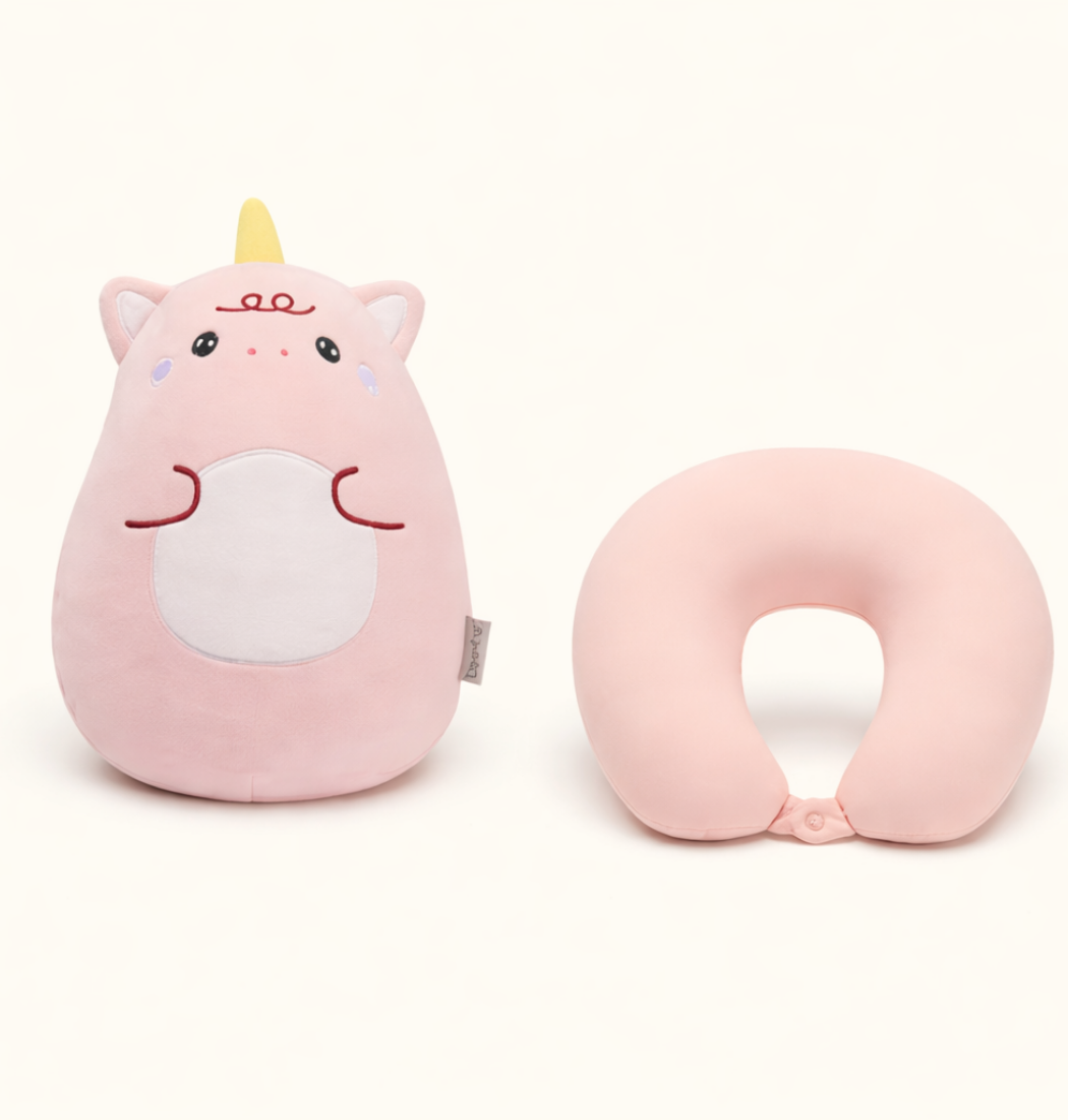 Rexy | Pink Dinosaur Neck Pillow